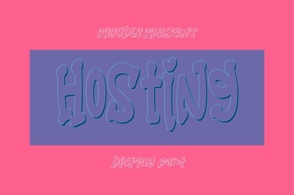 Hosting: A Strategic 3D Display Font for Brand Positioning