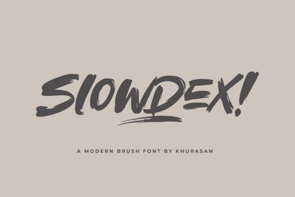 Slowdex: Elevating Your Visual Identity with a Modern Brush Font
