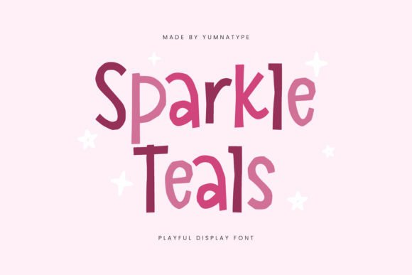 Sparkle Teals: A Playful Font for Joyful Designs