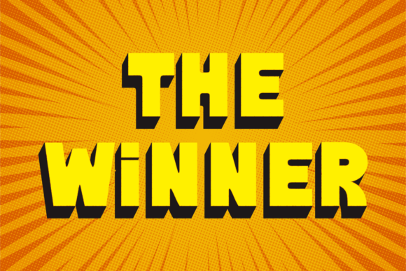The Winner: Commanding Attention with Bold Typography